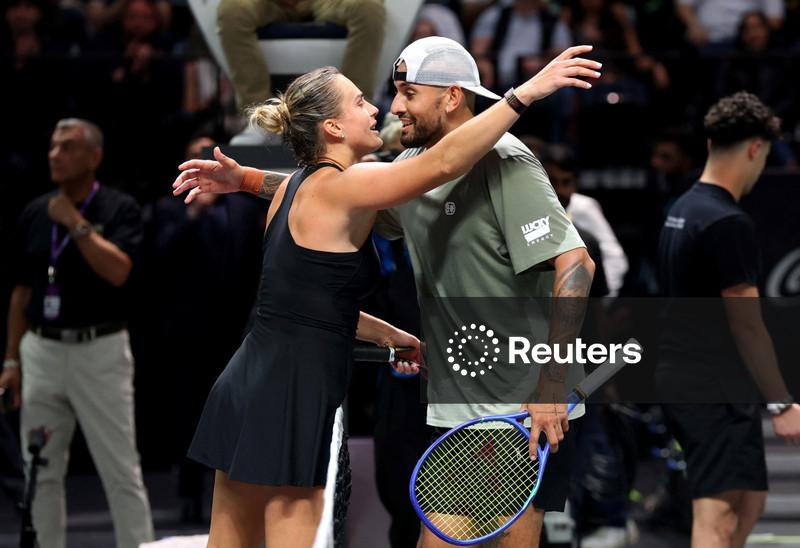 Sabalenka e Kyrgios só veem pontos positivos em partida da "Batalha dos Sexos"