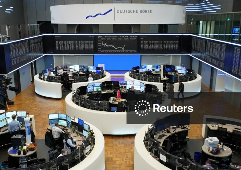 STOXX 600 salta com perspectivas de paz na Ucrânia e apostas de corte de juros nos EUA