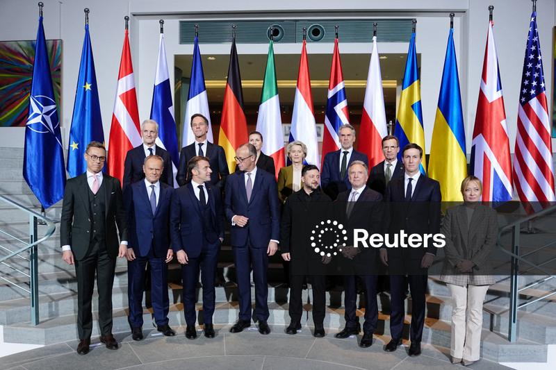 Líderes europeus concordam que garantias de segurança da Ucrânia devem incluir força de manutenção da paz liderada pela Europa