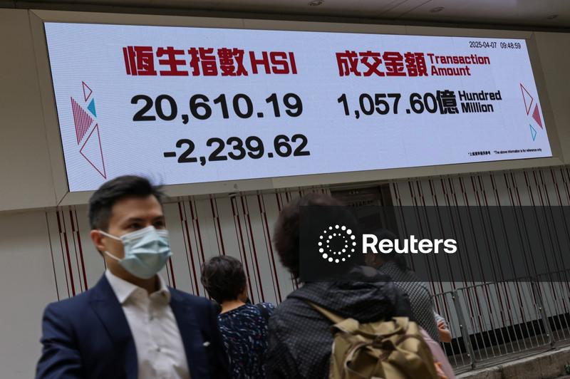 China e Hong Kong registram maior queda em um mês após recuo de Wall Street