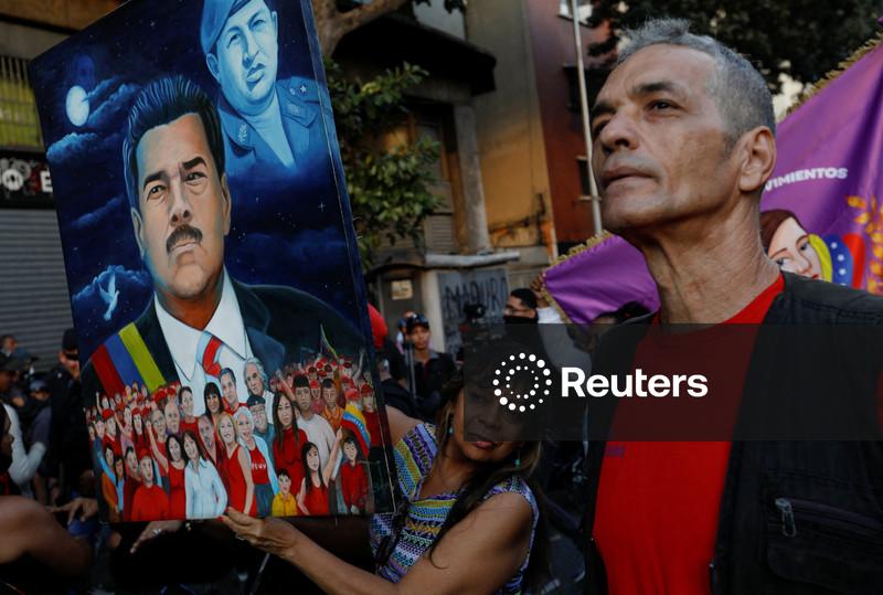 Protesto pedindo a libertação de Maduro em Caracas