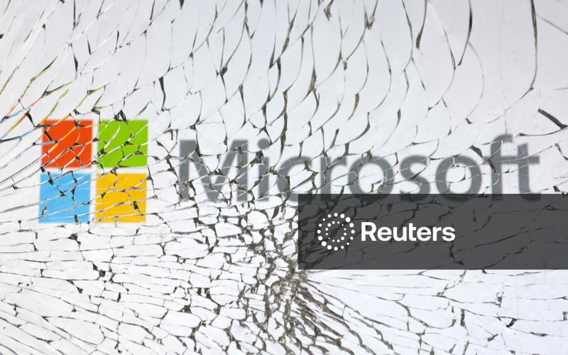 Foto ilustrativa mostra logotipo da Microsoft