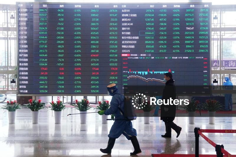 Ações  da China e de Hong Kong fecham  em queda em meio à cautela antes de  dados dos EUA