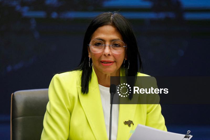 Delcy Rodríguez em Caracas