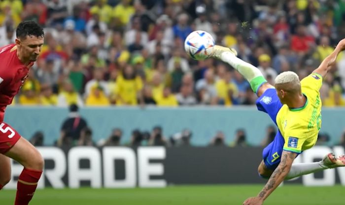 Gol de Richarlison contra a Sérvia é eleito o mais bonito da Copa