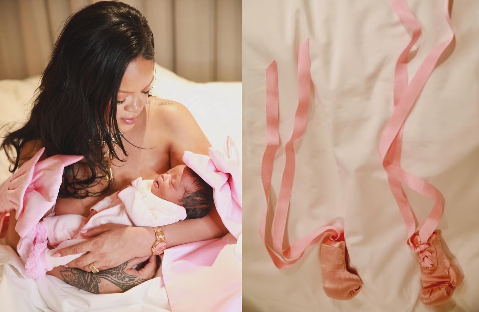 Rihanna anuncia nascimento da terceira filha e mostra rostinho da bebê