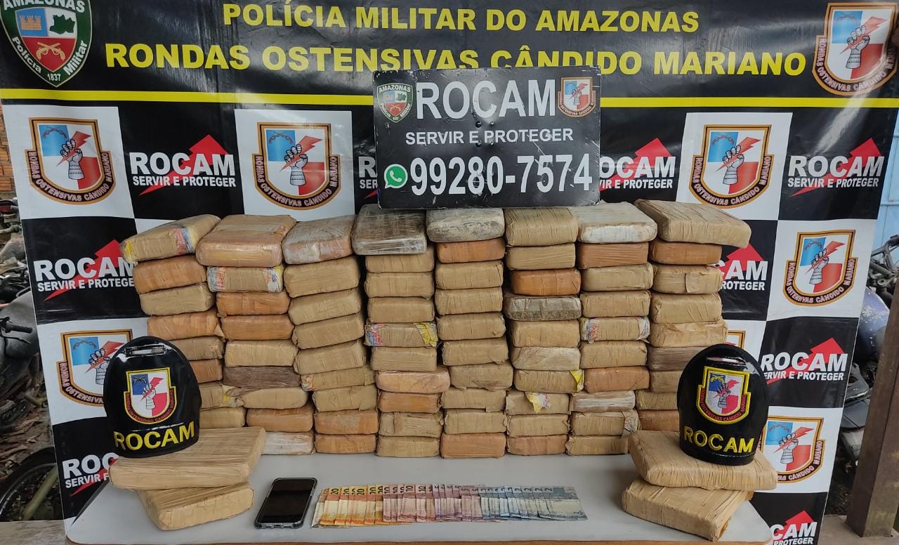 Homem que mantinha depósito com mais de 80 Kg de drogas é preso no Amazonas