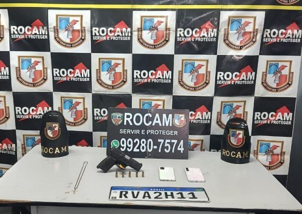 Dupla é presa com pistola e munições roubadas na Cidade Nova