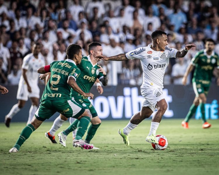 Santos derrota Palmeiras por 1 a 0 e sai na frente na final do Paulistão