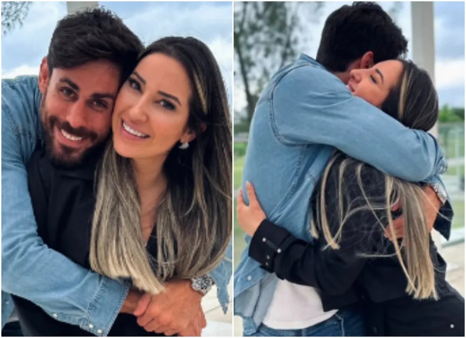 Cara de Sapato e Amanda posam abraçadinhos em reencontro e fãs piram