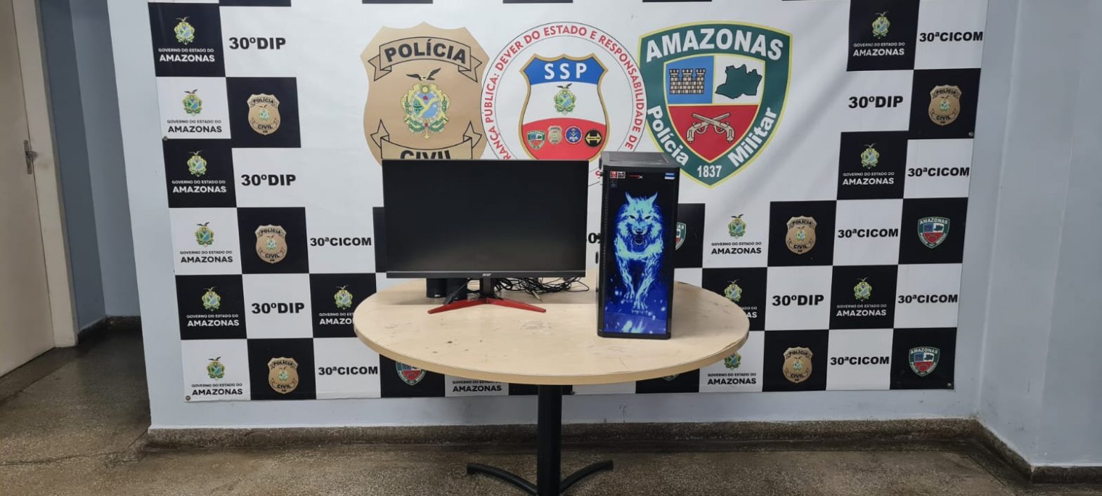 Homem é preso com computador roubado, avaliado em R$ 10 mil, em Manaus