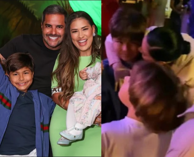 Simaria causa tensão ao chegar em festa do filho de Simone