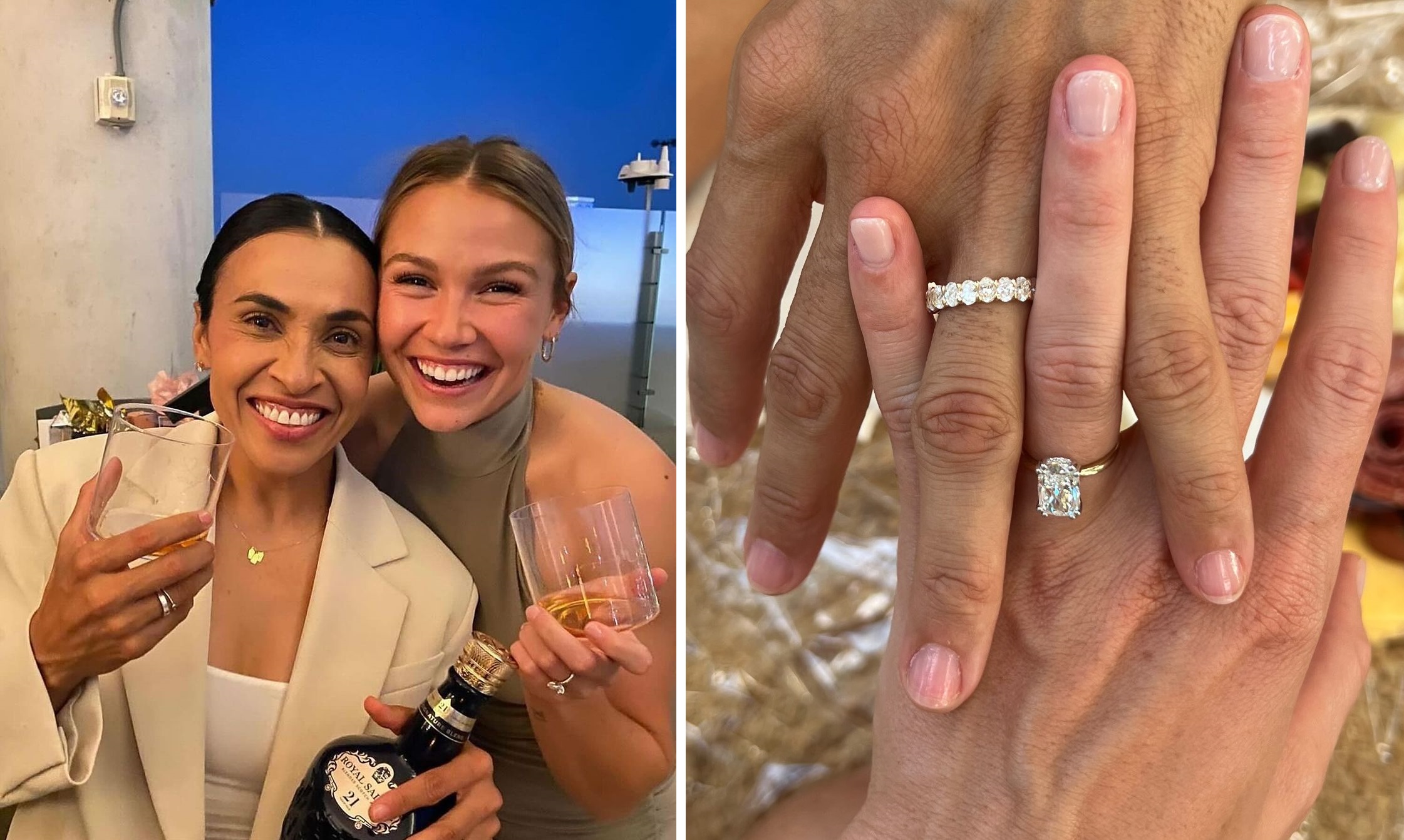 Marta fica noiva de jogadora americana Carrie Lawrence; veja fotos