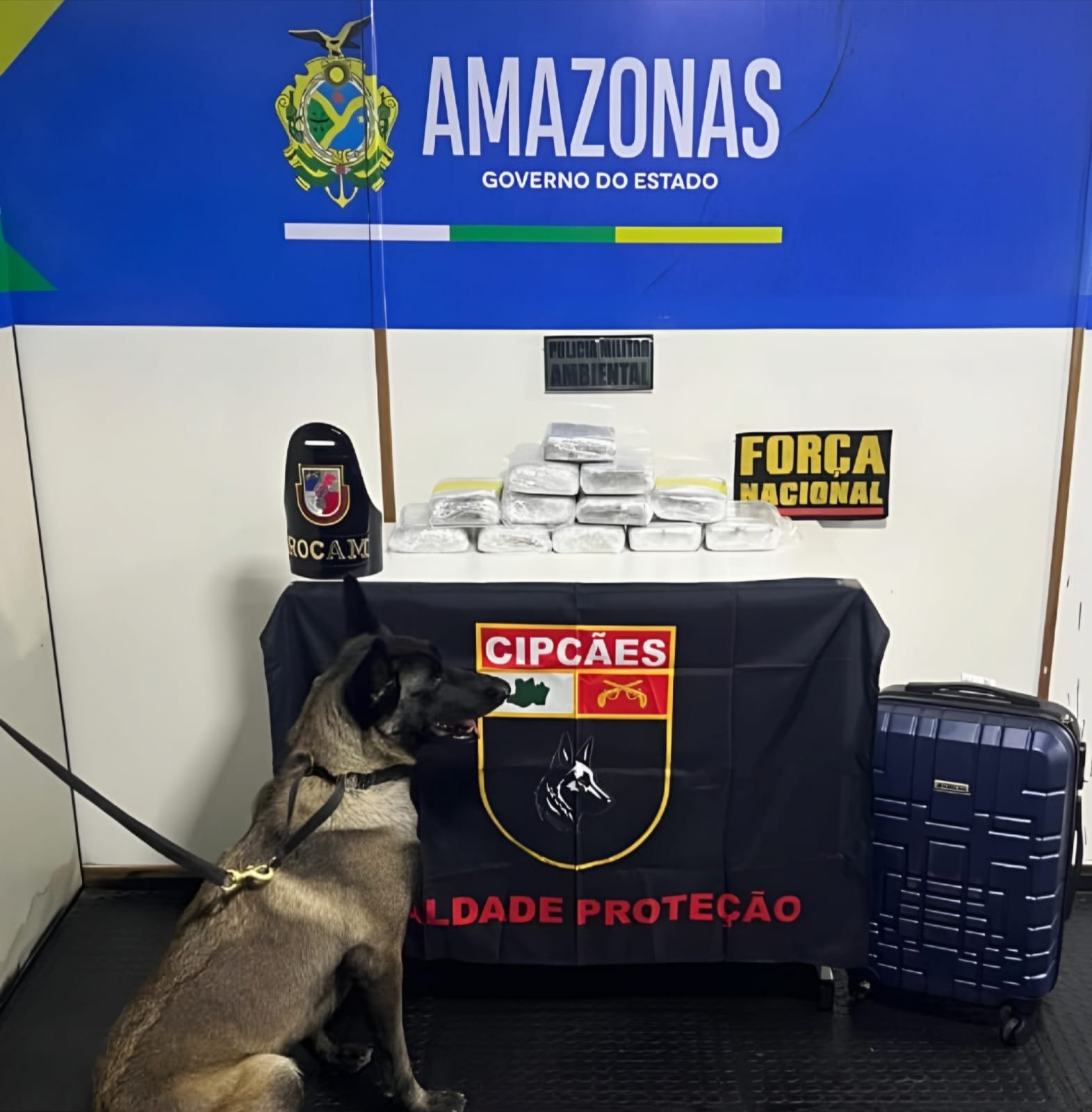 Passageiro de embarcação é preso com malas recheadas de drogas no Amazonas