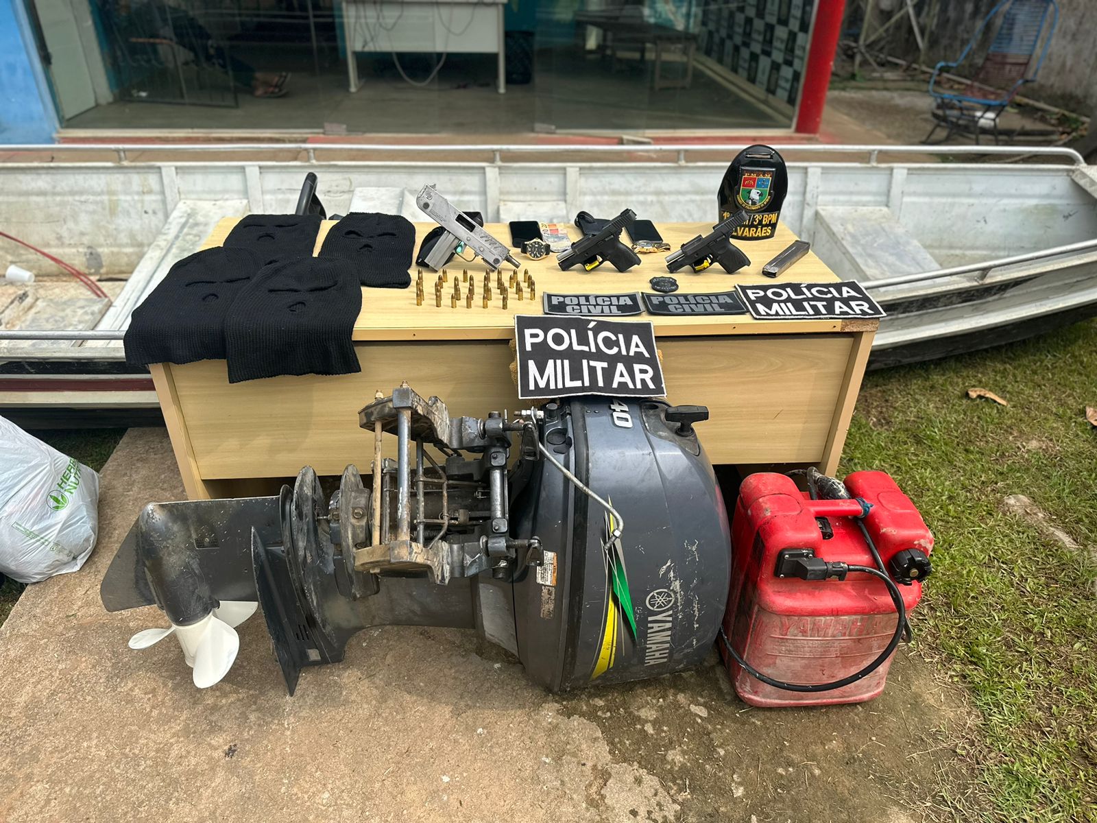 Piratas dos rios são presos com armas e objetos roubados no Amazonas