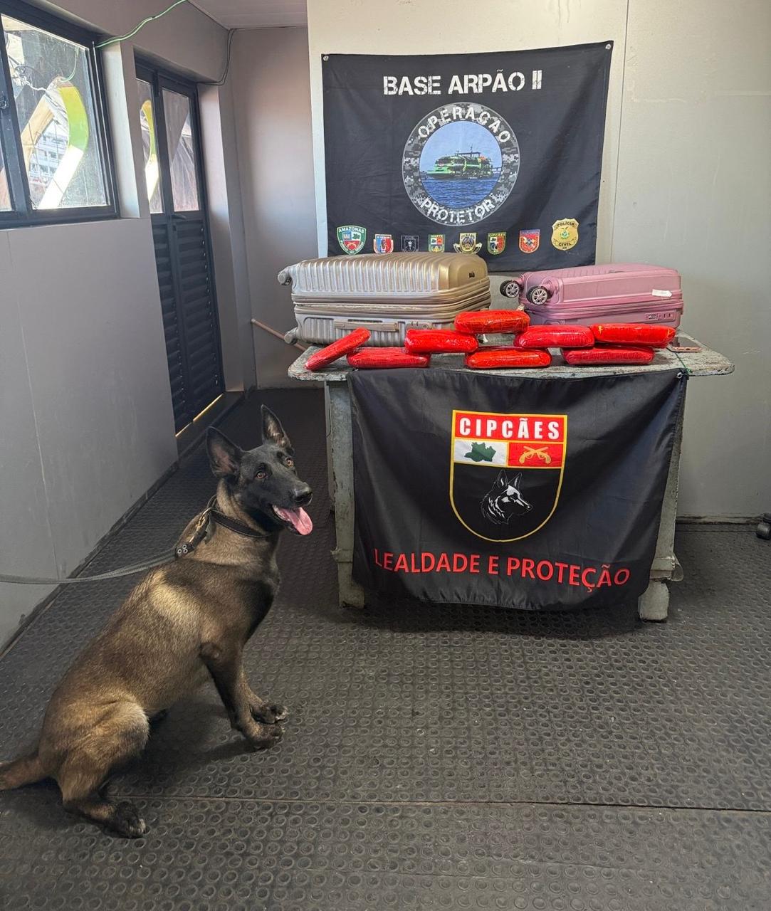 Mulher é presa com mais de R$ 450 mil em drogas dentro de mala no Amazonas