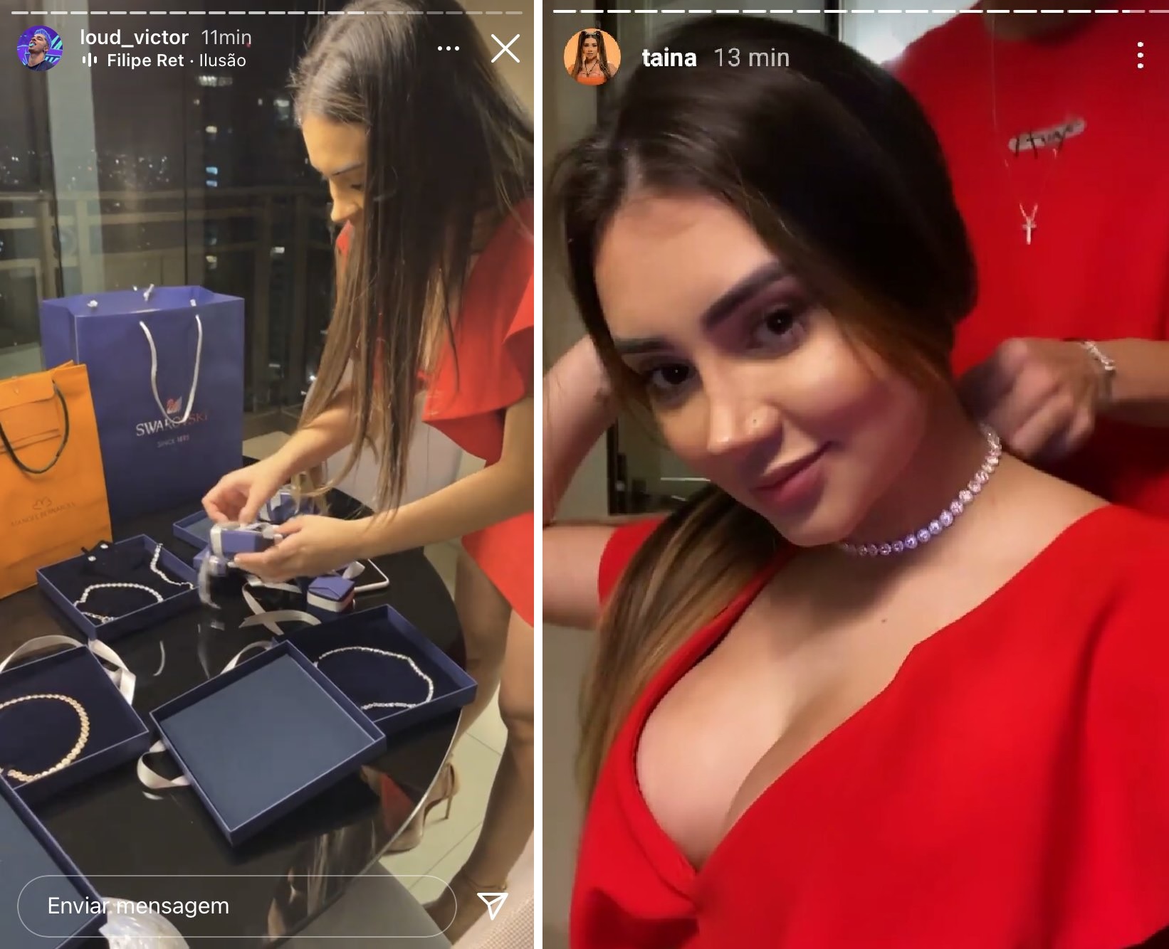 Funkeira Tainá choca com presentes do namorado Loud Victor:‘a loja inteira'