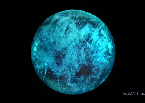 Europa, lua de Júpiter, brilha no escuro pela radiação