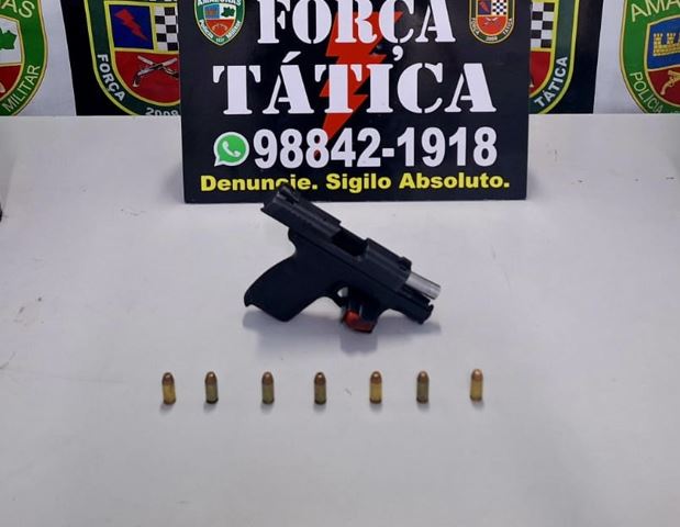 Foragido é flagrado com pistola e grupo de criminosos no Lago Azul 