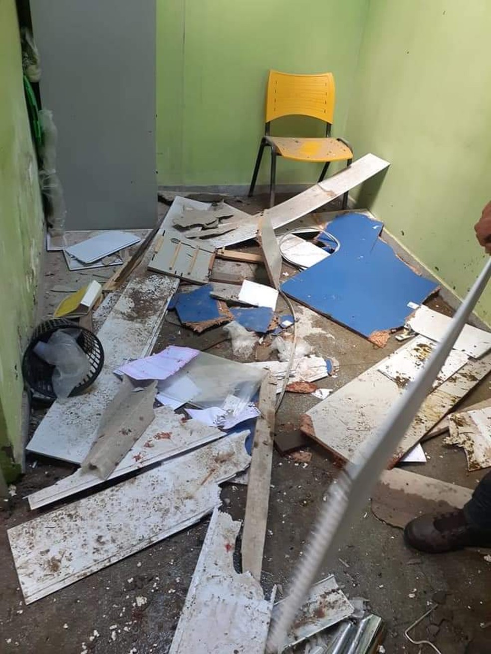 Vacas sobem em policlínica e desabam em consultório