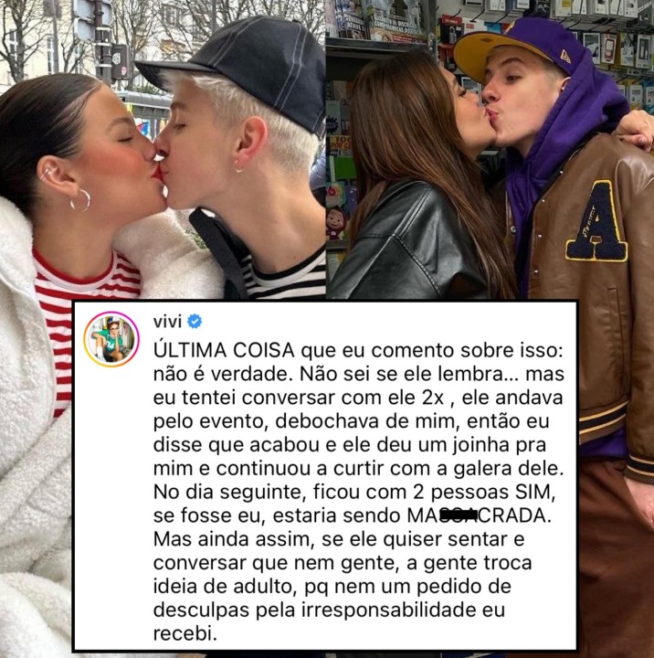 Vivi Wanderley rebate Juliano Floss sobre término: 'debochava de mim'