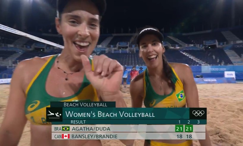 Ágatha e Duda derrotam Canadá e seguem para oitavas nas Olimpíadas