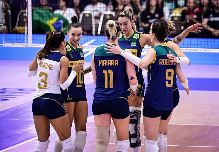 Classificado, Brasil vence Tailândia na Liga das Nações feminina de vôlei