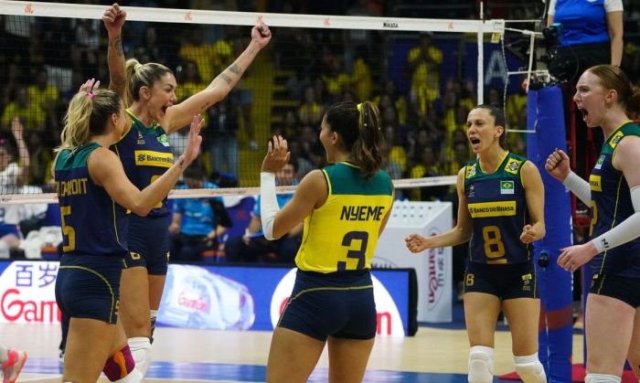 Vôlei: Brasil derrota bicampeã mundial Sérvia, na Liga das Nações