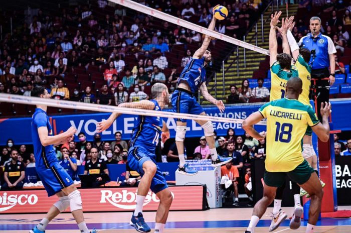 Brasil perde de virada para Itália no vôlei masculino da Liga das Nações