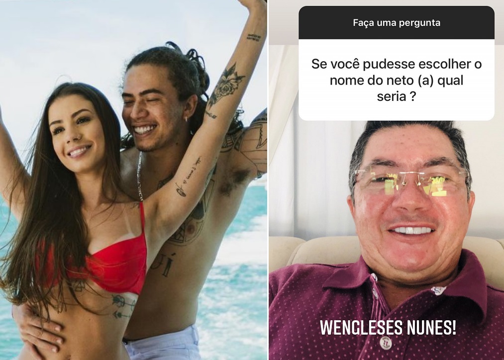 Pai de Whindersson sugere nome diferentão para neto e humorista reage