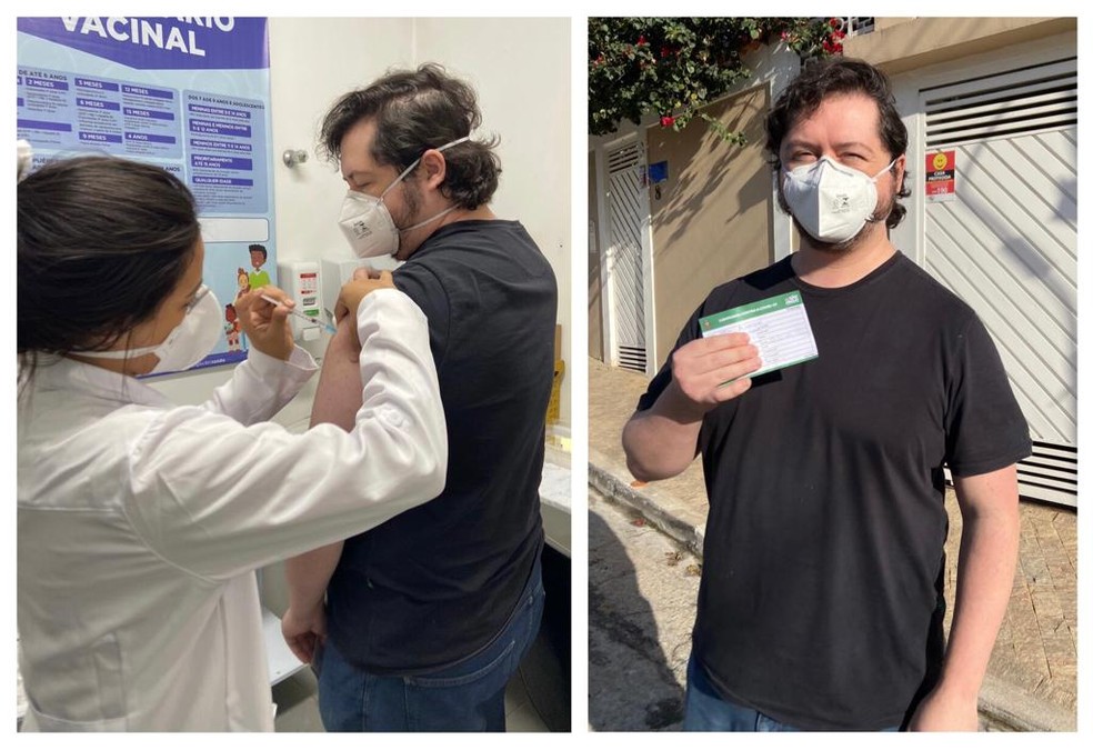 Pesquisador Atila Iamarino toma 1ª dose da vacina contra Covid-19
