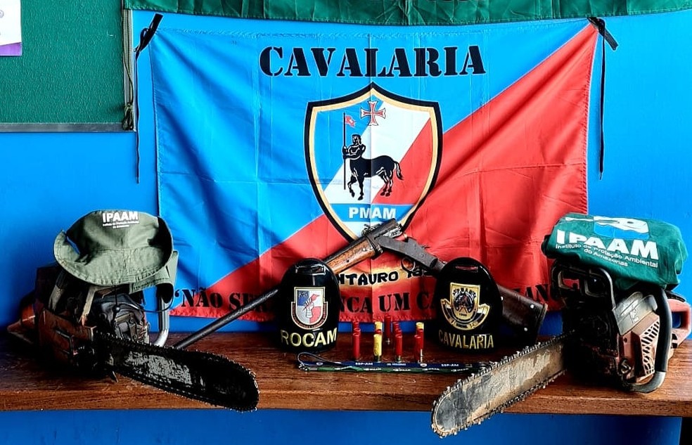 Homem é preso e motosserras são apreendidas no interior do Amazonas