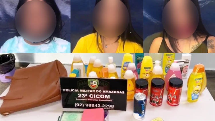 Mulheres são presas suspeitas de furtar drogaria em Manaus