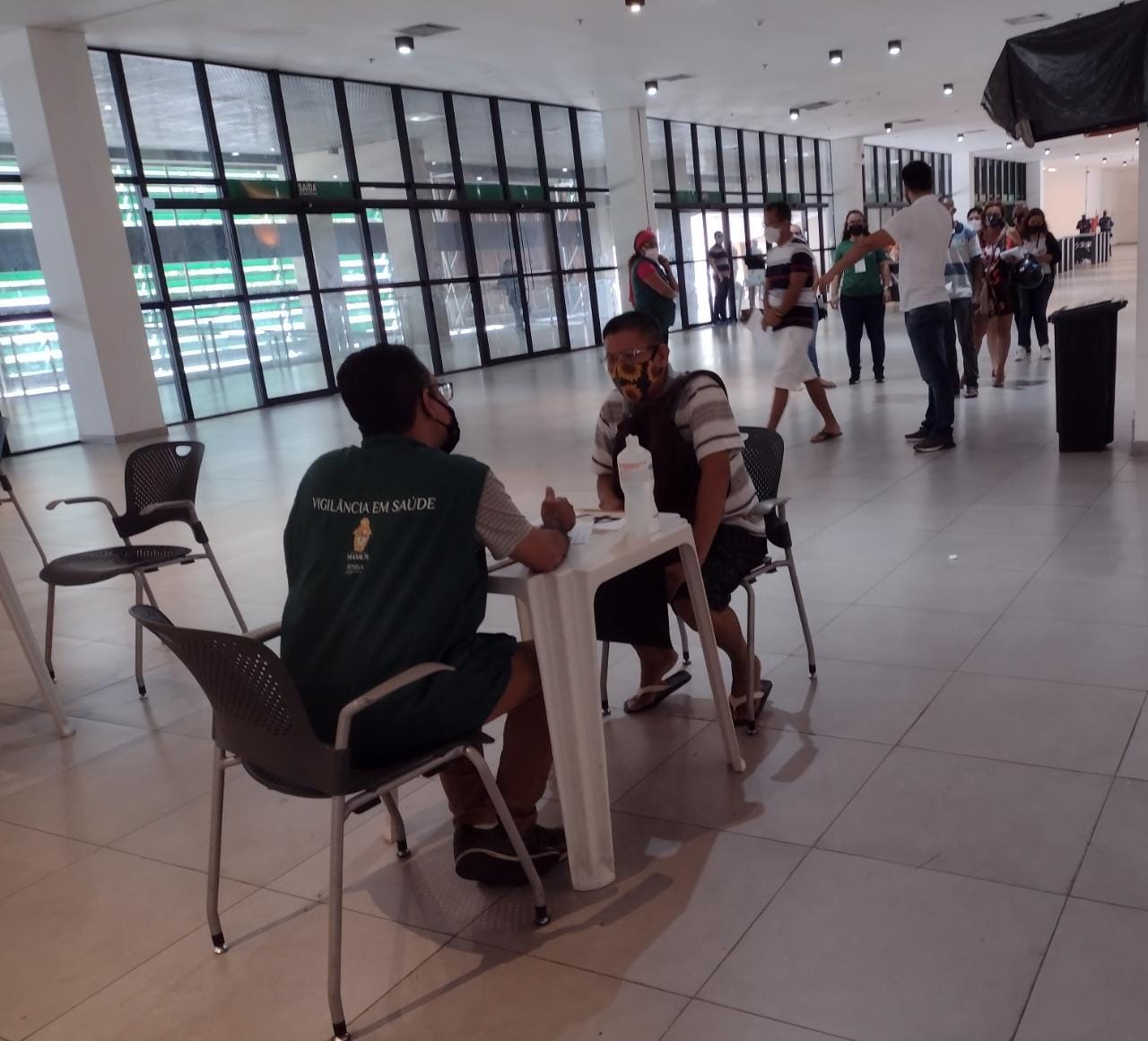 Centro Vasco Vasques passa a funcionar como ponto de vacinação, em Manaus