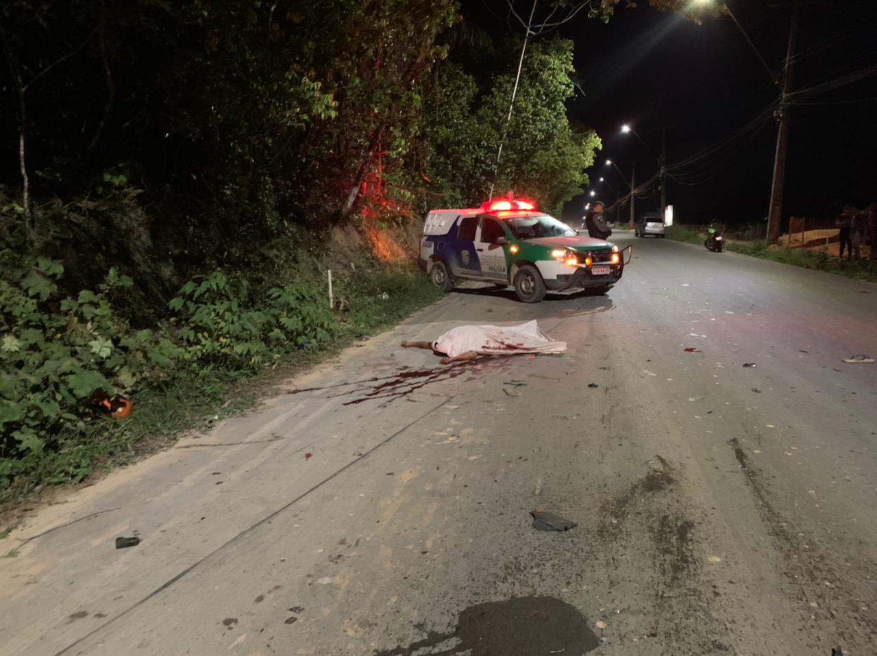 Motorista foge após acidente que matou motociclista em Manaus