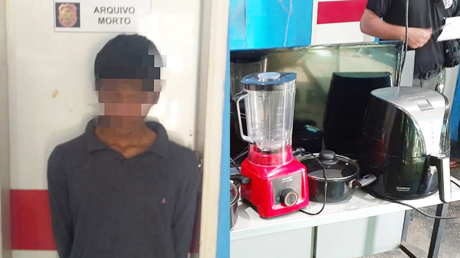 Novinho é preso com prótese peniana e vários eletrodomésticos no Amazonas