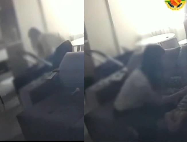 Babá é flagrada sufocando bebê de 5 meses