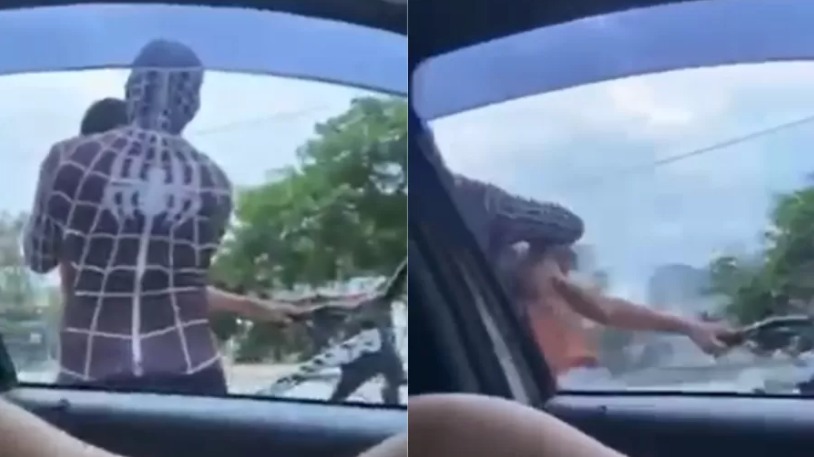 Homem-Aranha pula de trenzinho e enforca menino em Minas Gerais