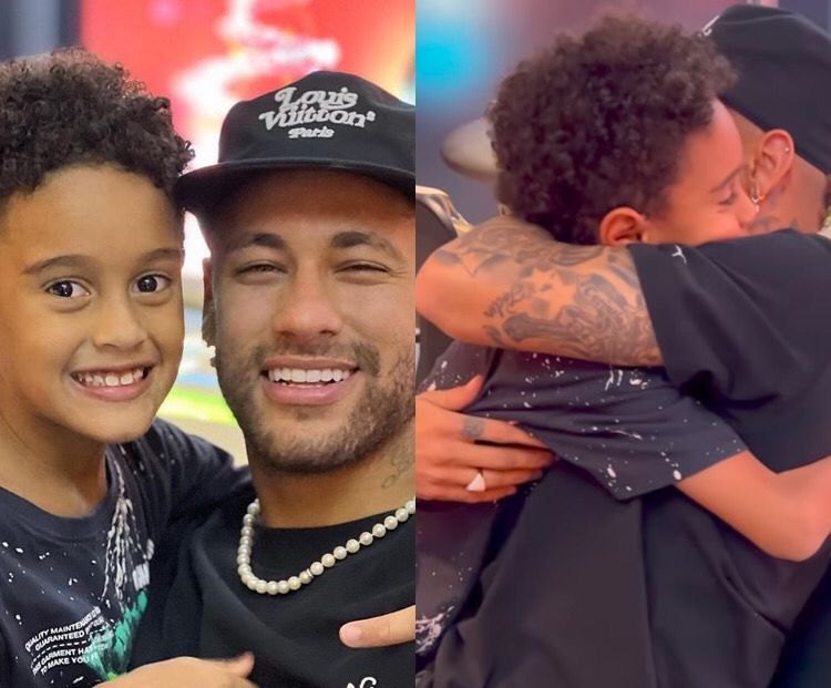 Filho de Denilson e Luciele Di Camargo tem reação fofa ao conhecer Neymar 