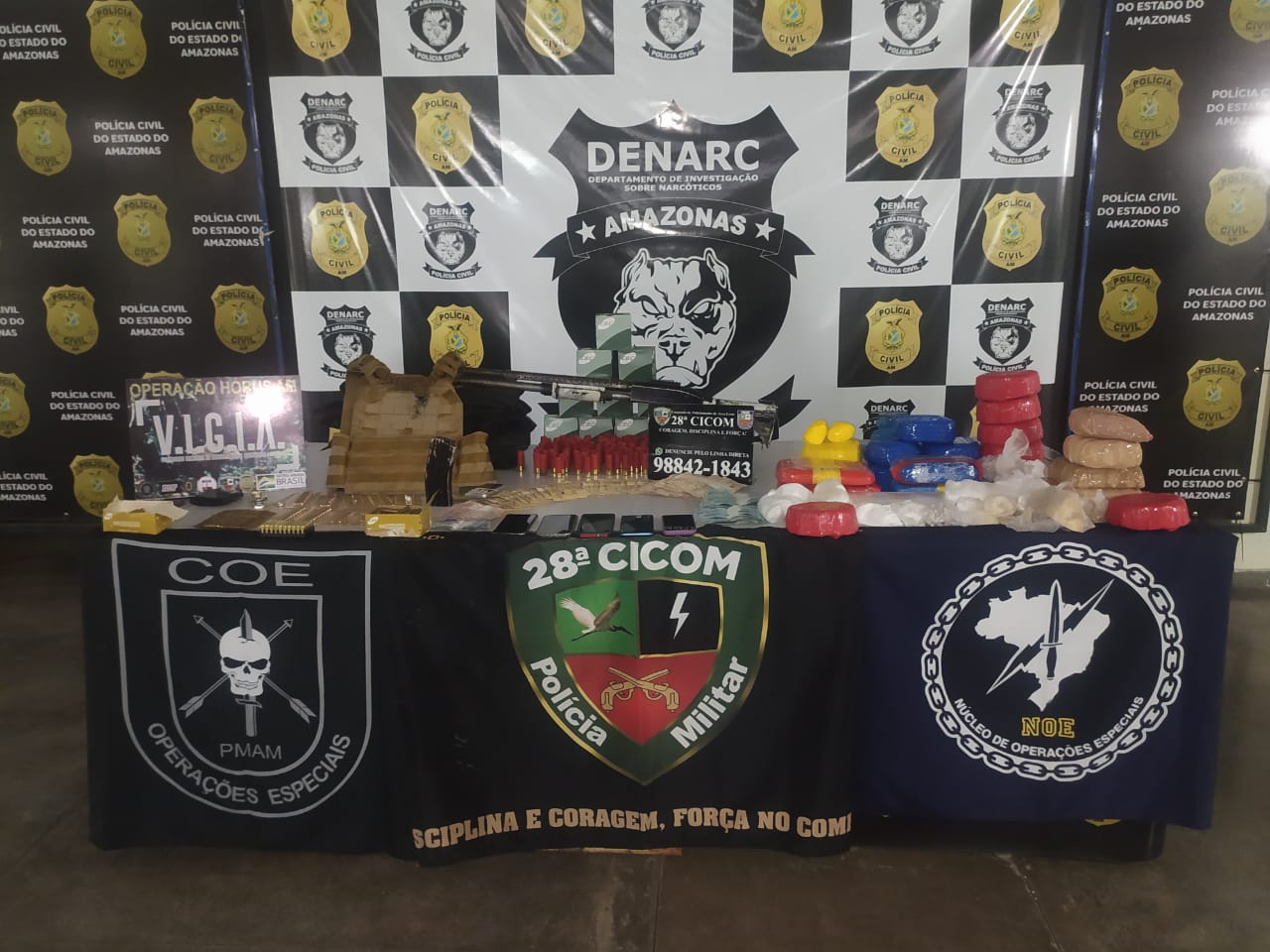 Integrantes de facção em Manaus são presos com armas e drogas durante operação