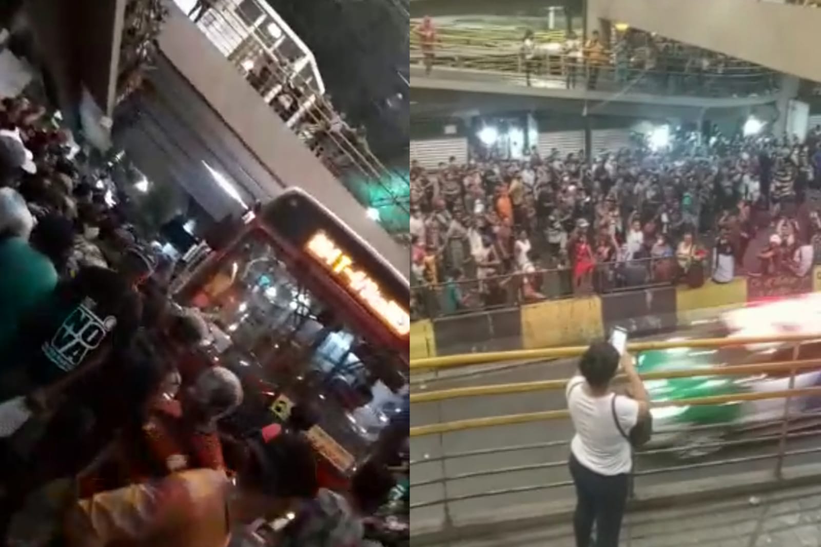 Passageiros causam tumulto e quebram ônibus após atraso em terminal de Manaus; vídeos
