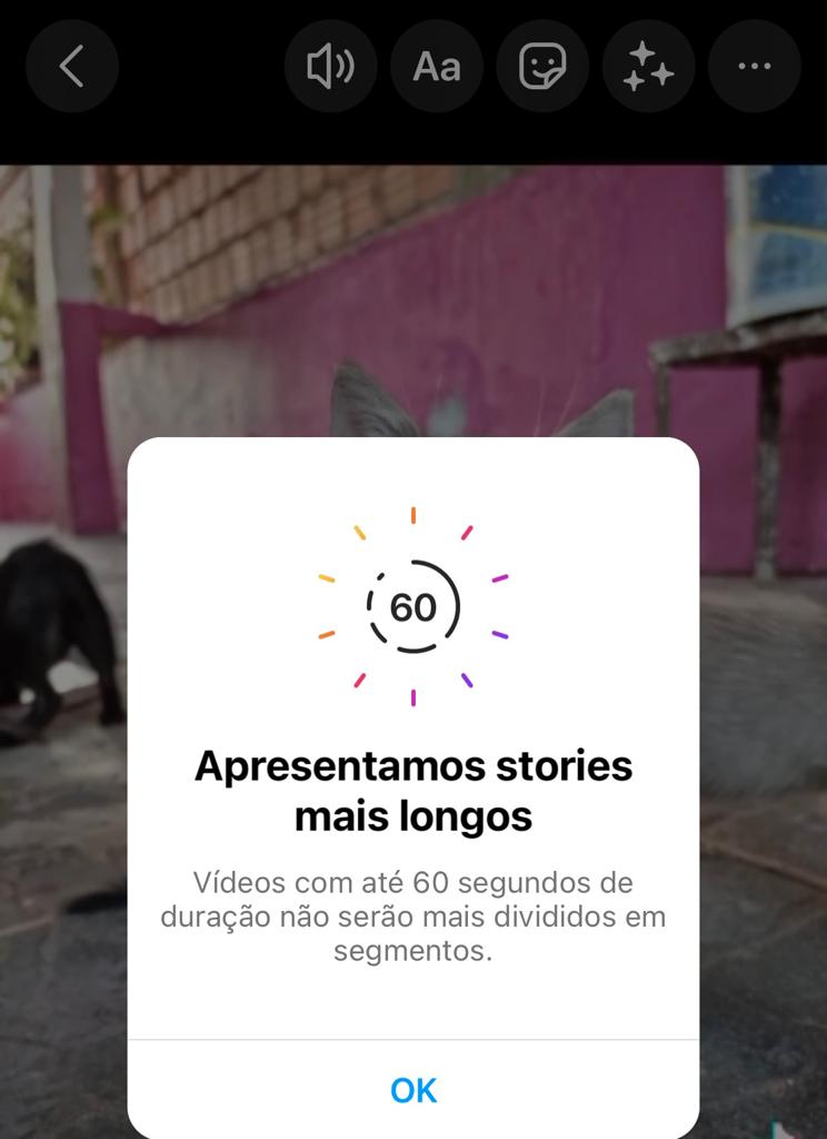 Instagram anuncia novidade e stories passam a ser de 60 segundos