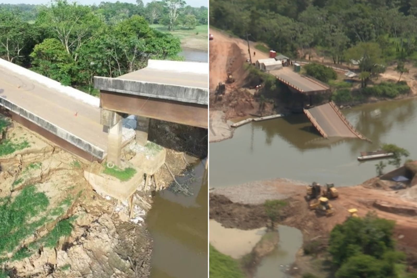 Pontes que desabaram na BR-319 seguem interditadas no Amazonas 