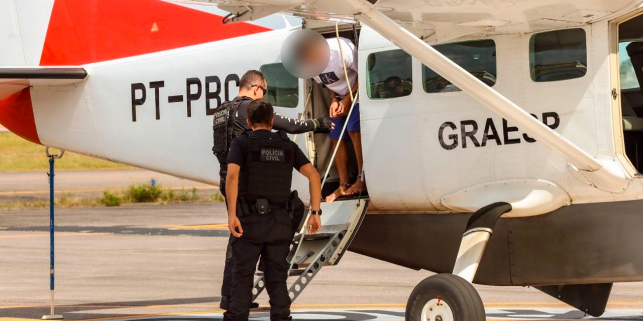 Suspeito de matar delegado Aldeney Goes é transportado para Belém
