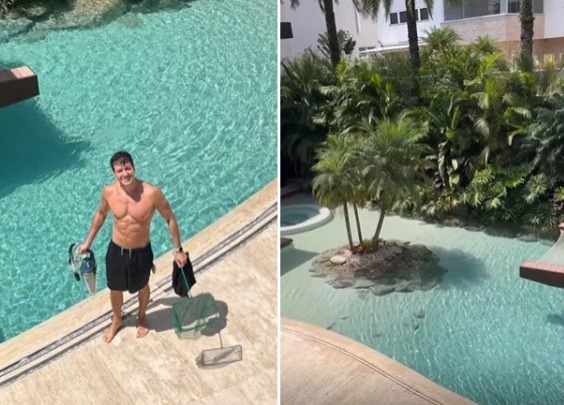 Piscina gigante de Rodrigo Faro é alvo de briga na Justiça