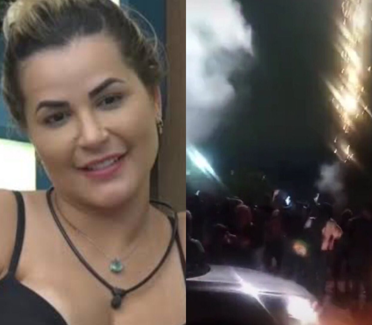 Vídeo: Fãs de Deolane soltam fogos na sede da Fazenda: 'libera a Deolane'