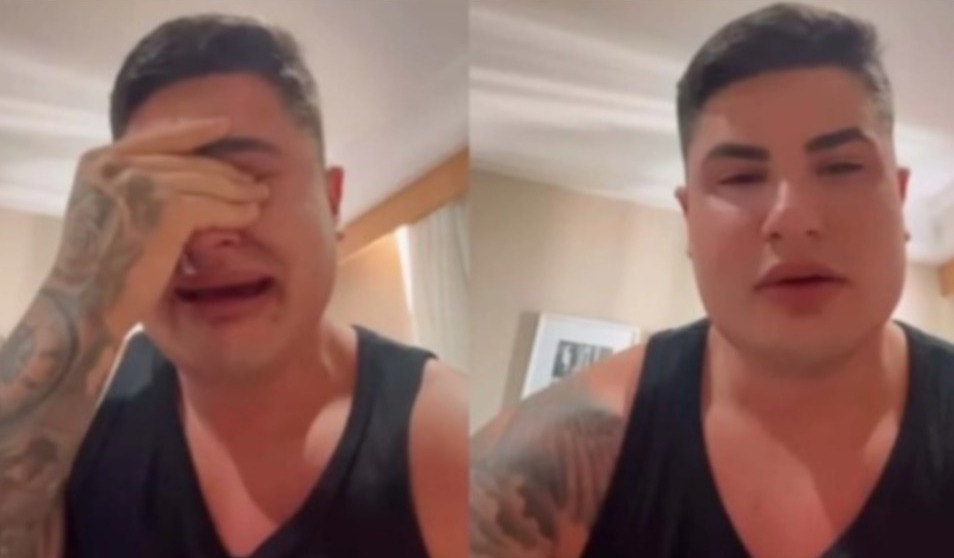 Lucas Souza chora e se desespera após Jojo Todynho pedir medida protetiva