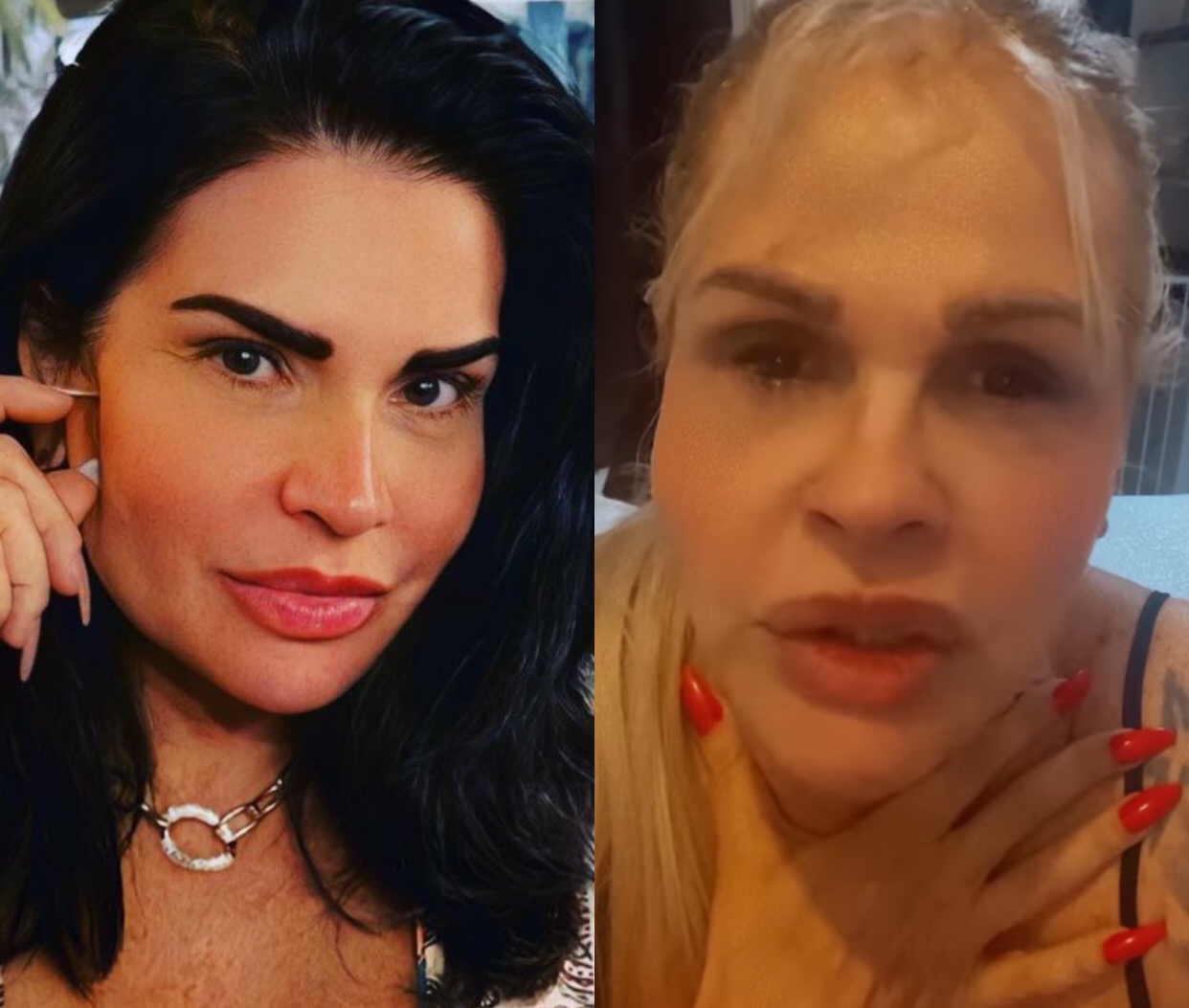 Solange Gomes e Monique Evans batem boca após polêmica de golpe da barriga