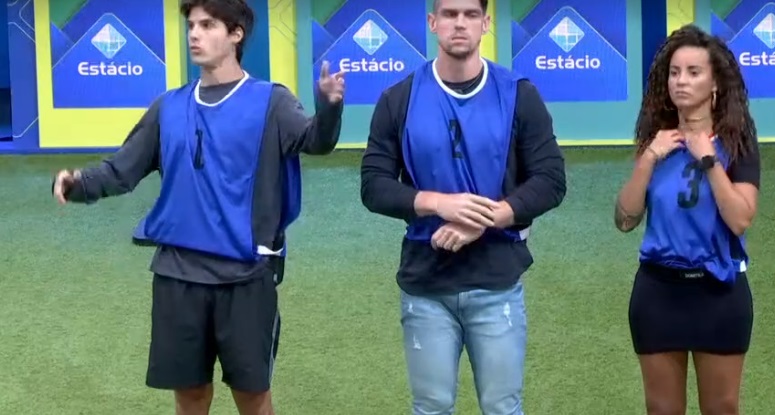 Indicados ao paredão, Gabriel, Domitila e Cristian disputam bate e volta