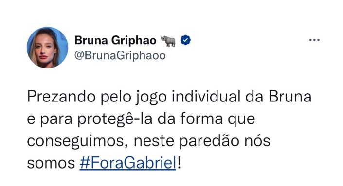 Equipe de Bruna Griphao puxa mutirão contra Gabriel no paredão do BBB23